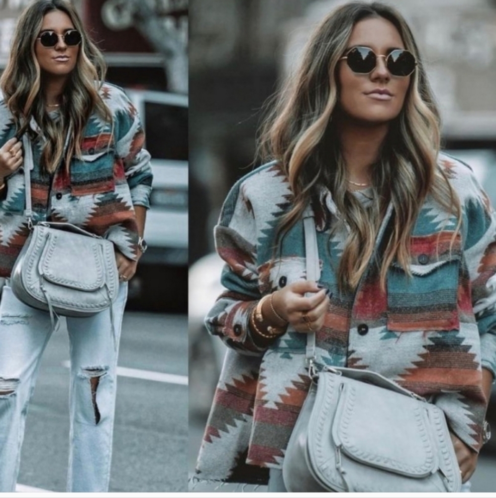 Shacket In Aztec Pattern - image 2